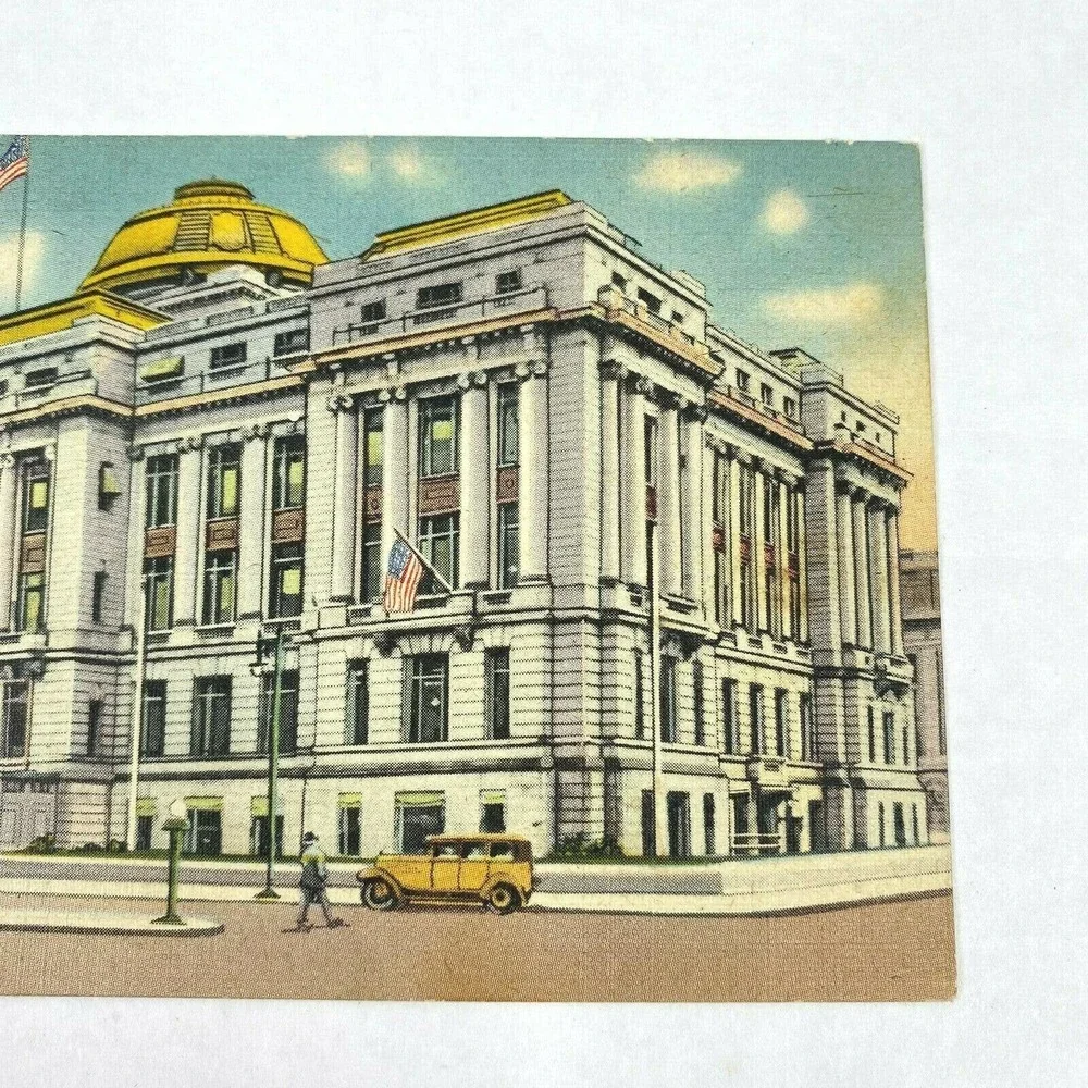 Vintage Newark Postcard Newark New Jersey City Hall Building USA Posted‎ Stamped